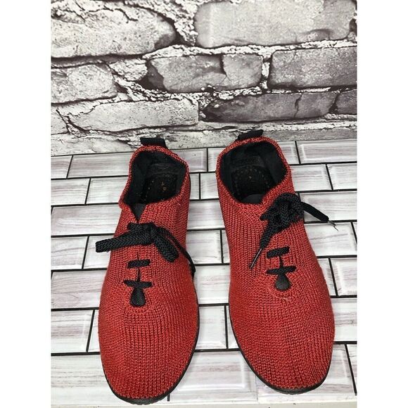 Arcopedico Red Fabric Knit LS Arch Support Sneakers Shoes Women’s Sz 39EU/8M US - Picture 2 of 16
